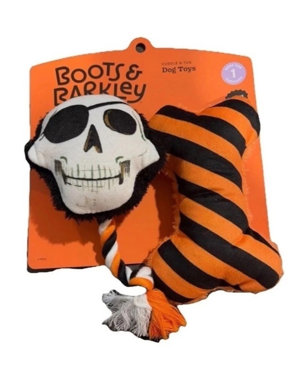 Multipet Dog Toy Cuddle And Tug Soft Plush Skeleton Bone New